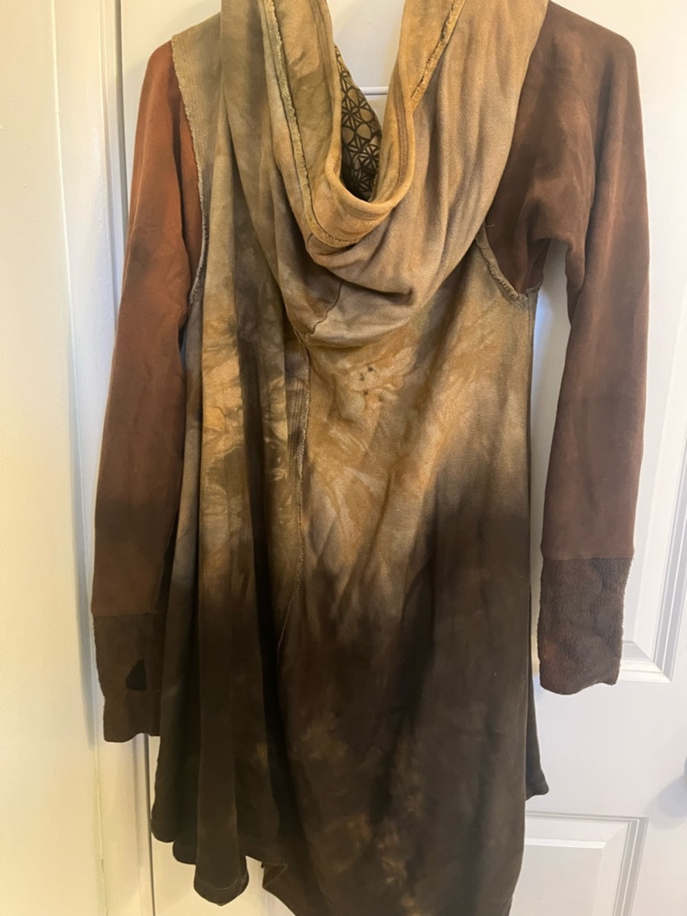 Sew Much Love Kira brown ombré tunic hoodie m medium - Picture 4 of 6